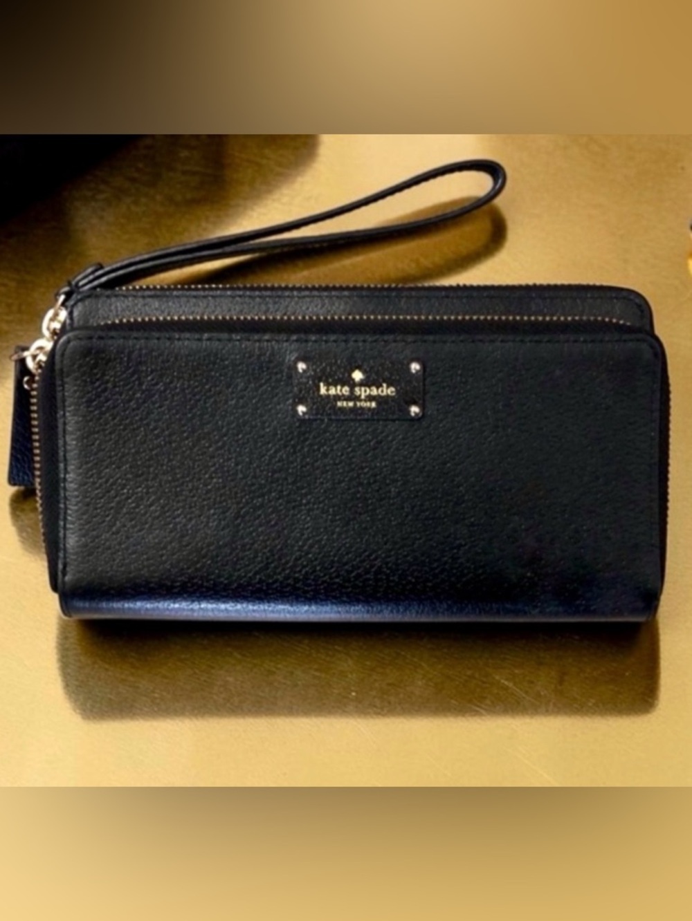 Kate Spade Black Grove Street Anita Double Zip Wristlet Wallet
Clutch